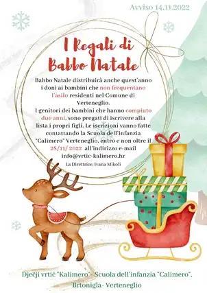 Djed Božićnjak će i ove godine podijeliti paketiće djeci koja ne pohađaju vrtić s područja Općine Brtonigla