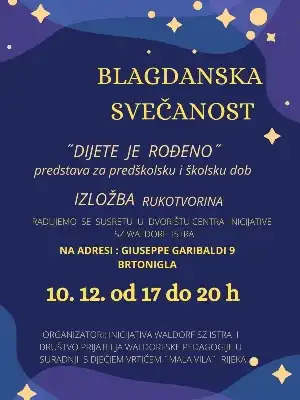 BLAGDANSKA SVEČANOST U DVORIŠTU CENTRA INICIJATIVE WALDORF SZ ISTRA
