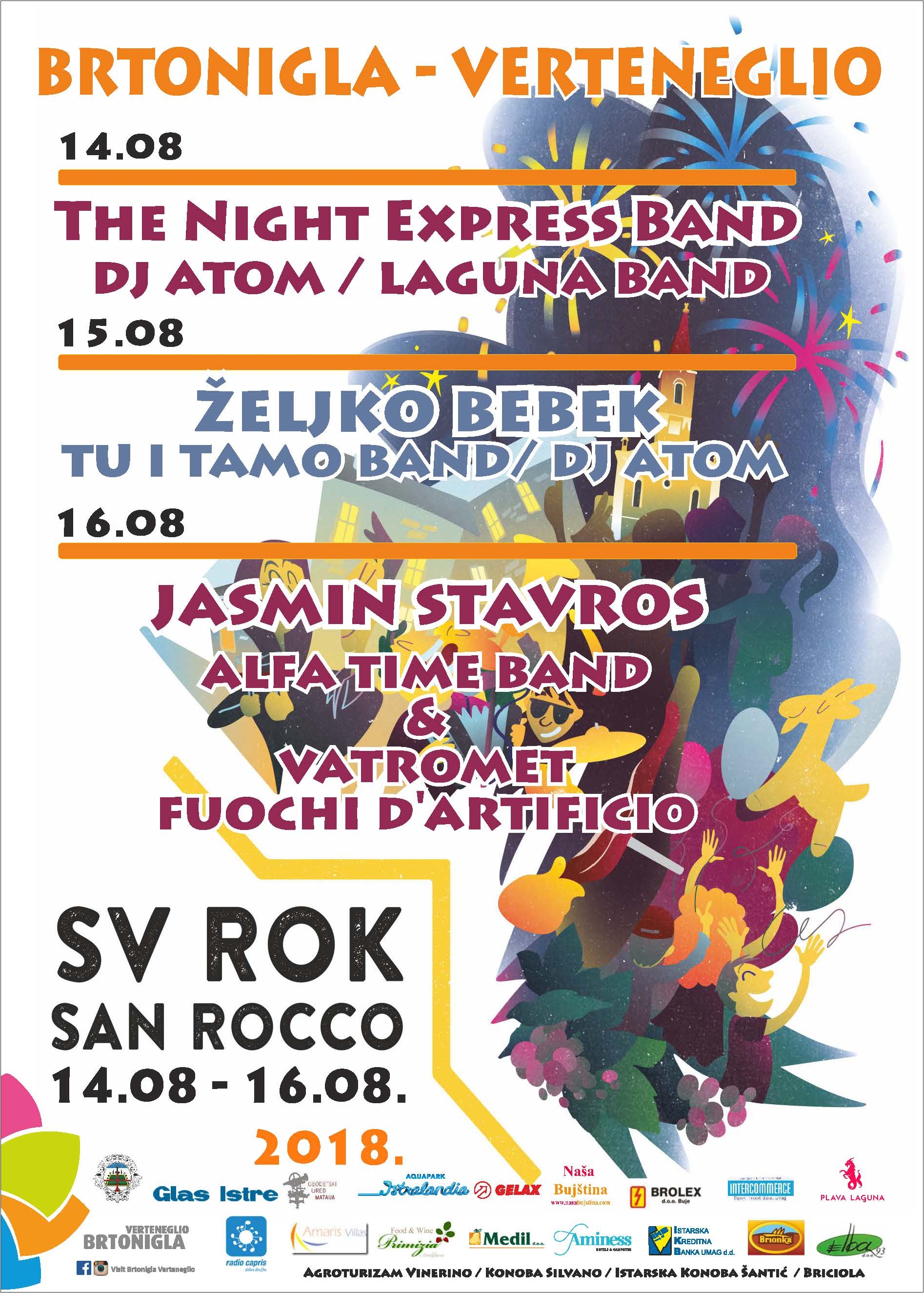 Sv. Rok, 14.-16. kolovoza