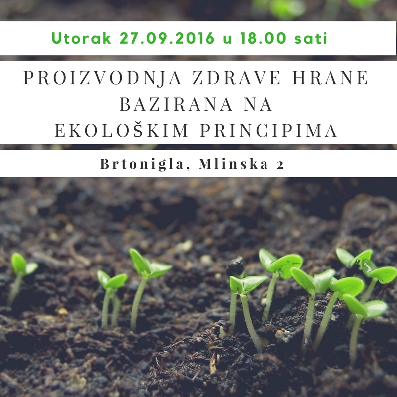 Poziv na seminar „Proizvodnja zdrave hrane bazirana na ekološkim principima“